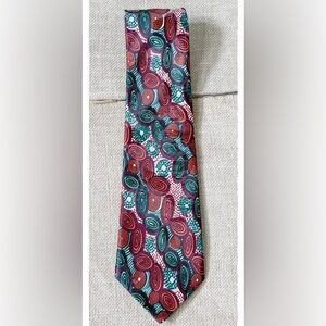 Outstations Brown Green Abstract Necktie Tie Hipster Art To Wear Goblin Core